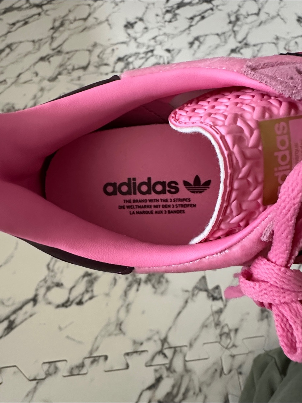 Platform Adidas Gazelle Bold Pink Suede Low-Top Sneakers with Gum Sole - Picture 2 of 7